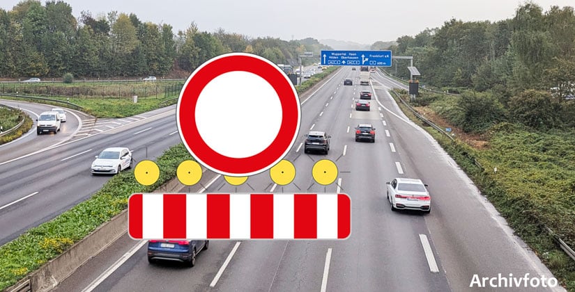 Nächtliche Einschränkung – Umleitung über Mettmann