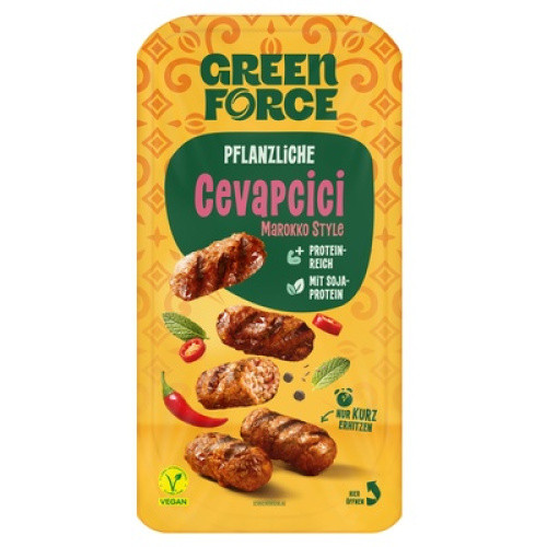 Pflanzliche Cevapcici Marokko Style vegan frittiert frisch 180g Pflanzliche Cevapcici Marokko Style vegan frittiert frisch 180g