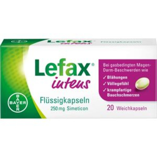 Lefax intens Flüssigkapseln 250mg Simeticon Lefax intens Flüssigkapseln 250mg Simeticon