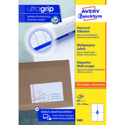 Universal-Etiketten permanent 105x148mm 400St Universal-Etiketten permanent 105x148mm 400St