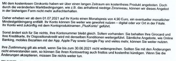 commerzbank-Anschreiben