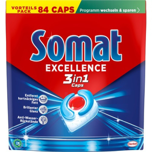 Somat Caps Excellence 3in1 Sparpack 84St Somat Caps Excellence 3in1 Sparpack 84St