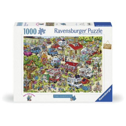 Ravensburger ´Holiday Resort 1´ (1000 Teile), fröhliches Comic-Puzzle von Ray Nicholson mit belebtem Ravensburger ´Holiday Resort 1´ (1000 Teile), fröhliches Comic-Puzzle von Ray Nicholson mit belebtem