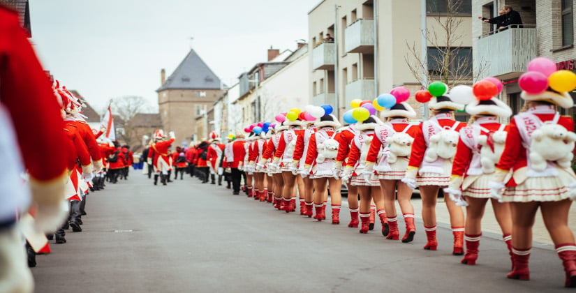 Jeckes Treiben in der Stadt von Altweiber bis Rosenmontag 