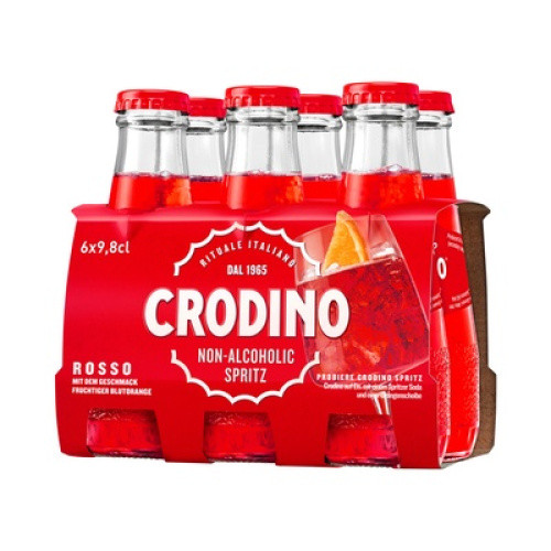 Crodino Rosso alkoholfreier Aperitif 6x98ml Crodino Rosso alkoholfreier Aperitif 6x98ml