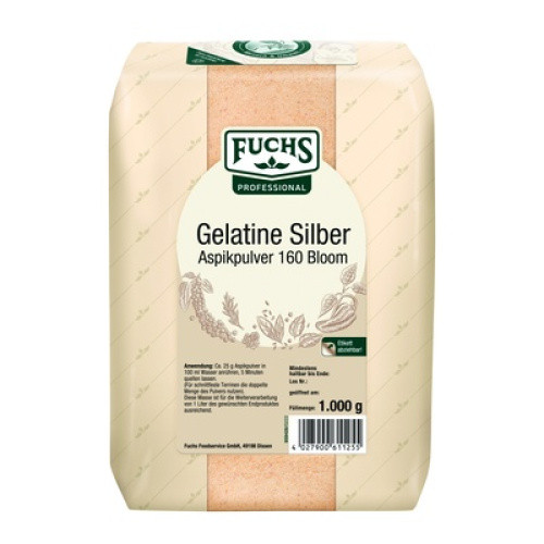 Fuchs Gelatine 160 Bloom Silber 1kg Fuchs Gelatine 160 Bloom Silber 1kg