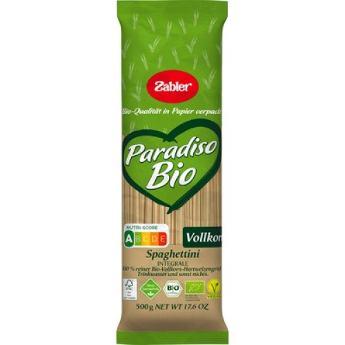 Bio Paradiso Vollkorn Spaghettini 500g Bio Paradiso Vollkorn Spaghettini 500g