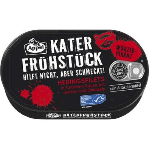 MSC Appelkater Frühstück in würzig pikanter Tomaten-Sauce 200g MSC Appelkater Frühstück in würzig pikanter Tomaten-Sauce 200g