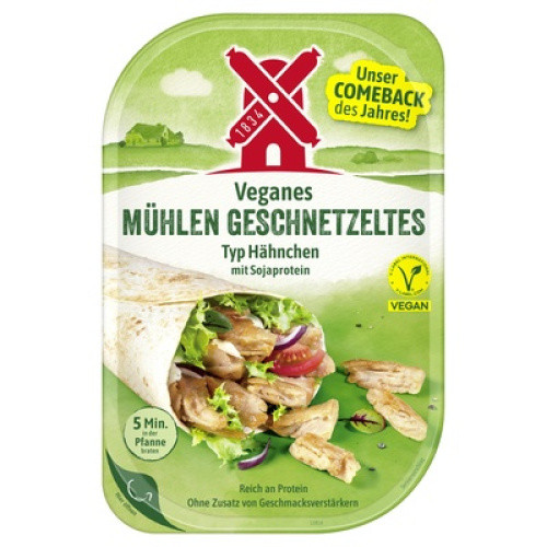 Veganes Mühlen Geschnetzeltes Typ Hähnchen gegart frisch 180g Veganes Mühlen Geschnetzeltes Typ Hähnchen gegart frisch 180g