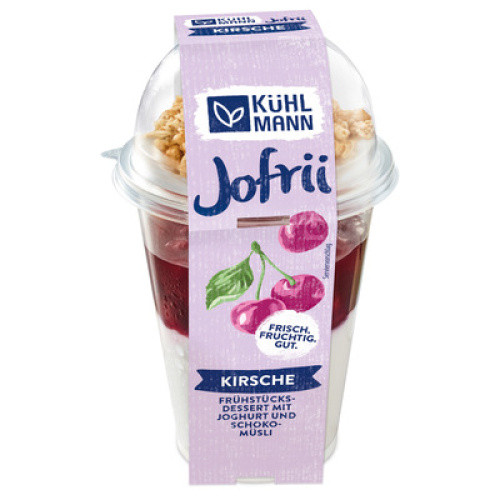 Joghurt mit Sauerkirschen und Knuspermüsli mit Schokolade frisch 285 g Joghurt mit Sauerkirschen und Knuspermüsli mit Schokolade frisch 285 g
