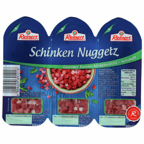 Reinert Schinken Nuggetz herzhaft frisch 3x50g Reinert Schinken Nuggetz herzhaft frisch 3x50g