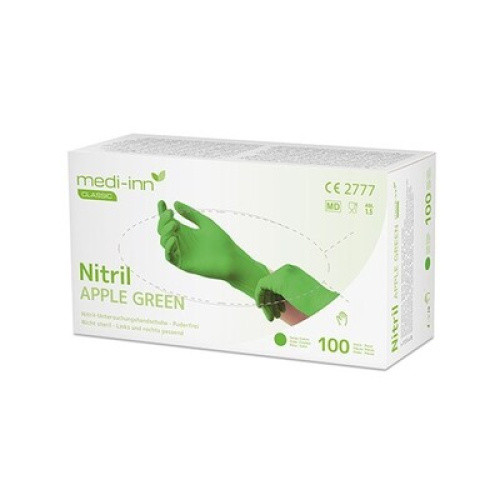 Nitril Handschuhe puderfrei apfelgrün Gr. L 100St Nitril Handschuhe puderfrei apfelgrün Gr. L 100St