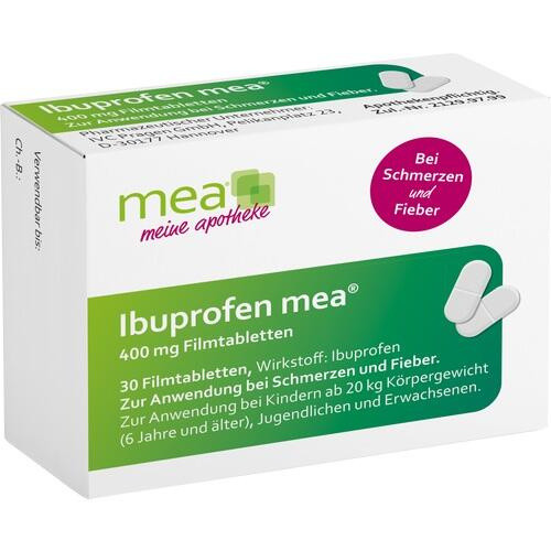 Ibuprofen mea 400 mg Filmtabletten Ibuprofen mea 400 mg Filmtabletten
