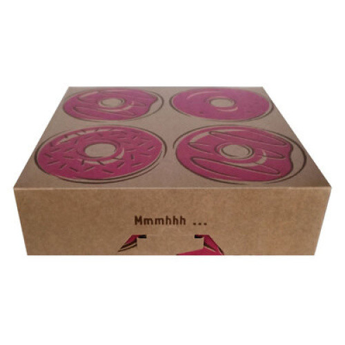 Faltbox 4er Donuts 20x20x6cm 100ST Faltbox 4er Donuts 20x20x6cm 100ST