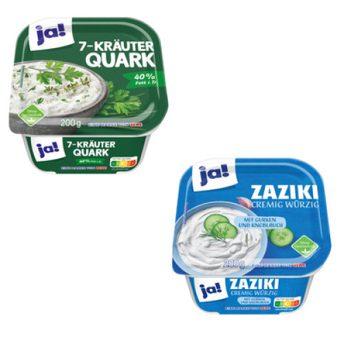 Zaziki und 7 Kräuterquark frisch 200g Zaziki und 7 Kräuterquark frisch 200g