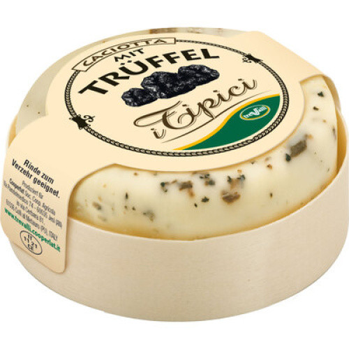 Caciotta mit Trüffel 47% frisch 180g Caciotta mit Trüffel 47% frisch 180g