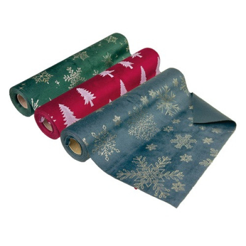 Samt-Tischlaeufer mit Druck Samt-Tischlaeufer mit Druck
