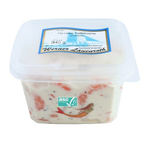ASC Garnelen in Trüffelcreme gekocht frisch 340g ASC Garnelen in Trüffelcreme gekocht frisch 340g