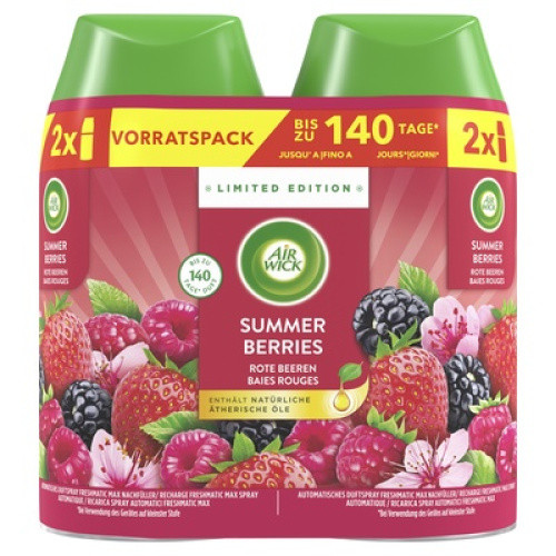 Air Wick Freshmatic Max Nachfüller Duo `Rote Beeren` 2X250ml Air Wick Freshmatic Max Nachfüller Duo `Rote Beeren` 2X250ml
