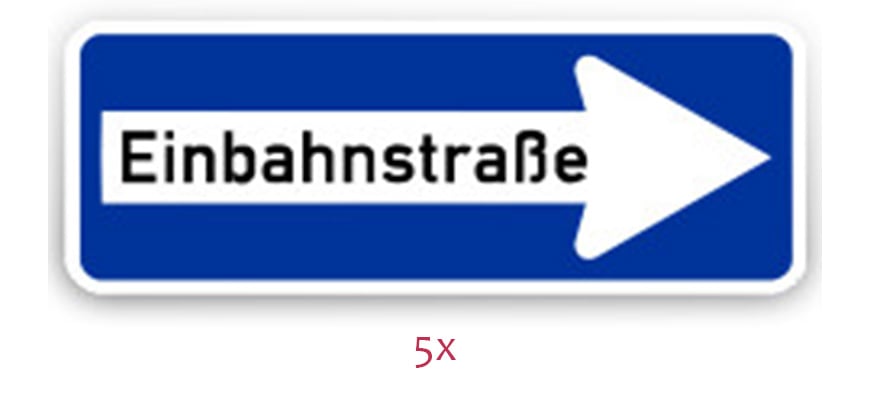 Schilder-Einbahnstr