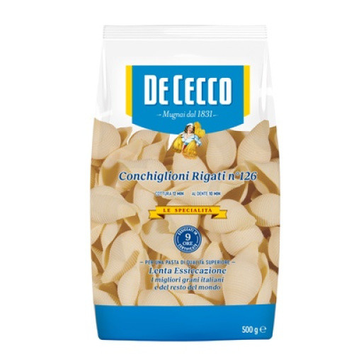 De Cecco Conchiglioni Rigati No. 126 500g De Cecco Conchiglioni Rigati No. 126 500g