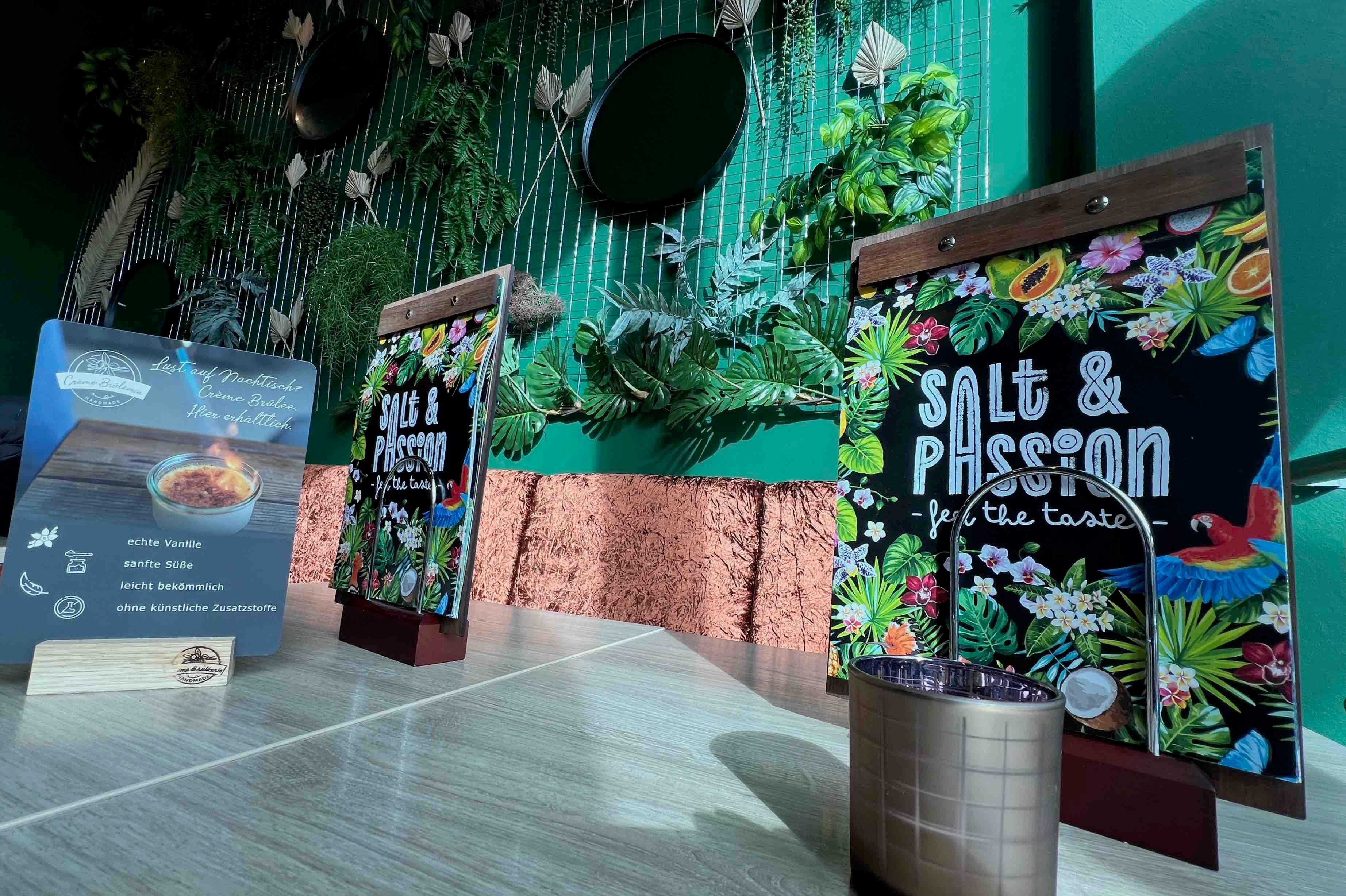 Die Inneneinrichtung im Salt & Passion ist eindrucksvoll