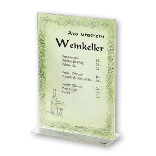 Sigel Tichaufsteller A4 gerade acryl 1St Sigel Tichaufsteller A4 gerade acryl 1St
