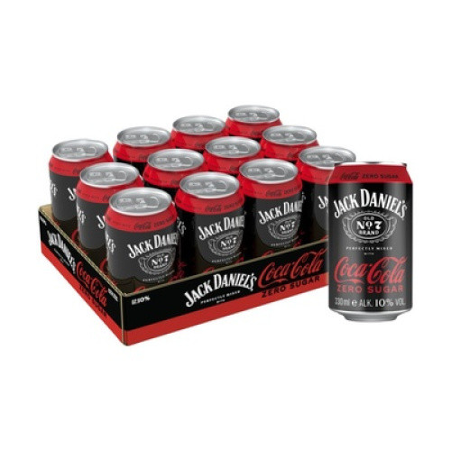 Jack Daniel´s & Coca Cola Zero Sugar 10% 0,33l Jack Daniel´s & Coca Cola Zero Sugar 10% 0,33l