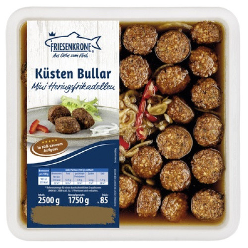 Küsten Bullar Heringsfrikadellen frisch 2,5kg Küsten Bullar Heringsfrikadellen frisch 2,5kg