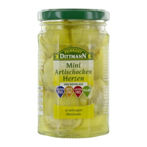 Dittmann Mini Artischockenherzen in würziger Marinade 275ml Dittmann Mini Artischockenherzen in würziger Marinade 275ml