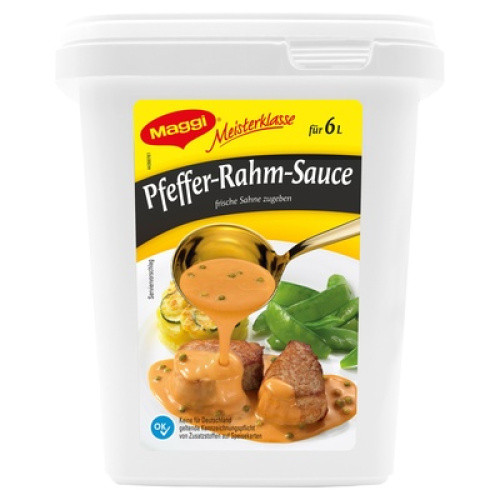 Meisterklasse Pfeffer-Rahm Sauce 750g (erg.6l) Meisterklasse Pfeffer-Rahm Sauce 750g (erg.6l)