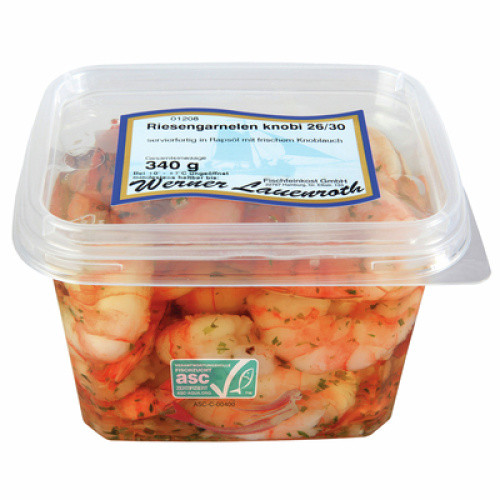 ASC Riesengarnelen Knoblauch frisch 340g ASC Riesengarnelen Knoblauch frisch 340g