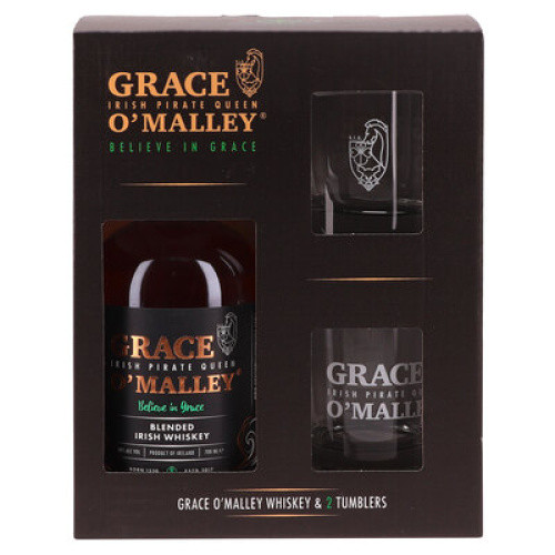 Grace O´Malley Blended Whiskey - 2 x Tumbler Glass 40% Vol. 0,7L Grace O´Malley Blended Whiskey - 2 x Tumbler Glass 40% Vol. 0,7L