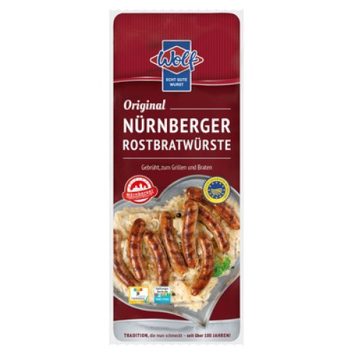 Nürnberger Rostbratwürste frisch 300g Nürnberger Rostbratwürste frisch 300g