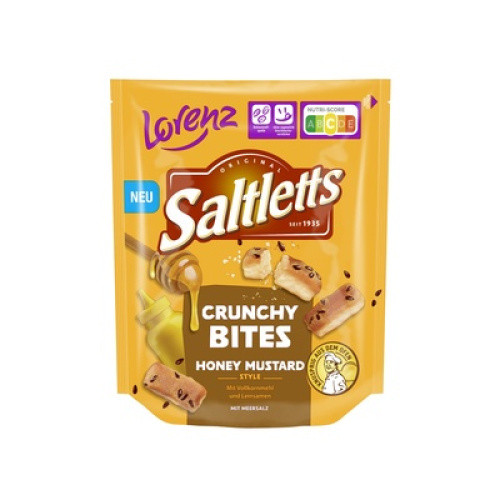 Saltletts Crunchy Bites Honey Mustard Style 100g Saltletts Crunchy Bites Honey Mustard Style 100g