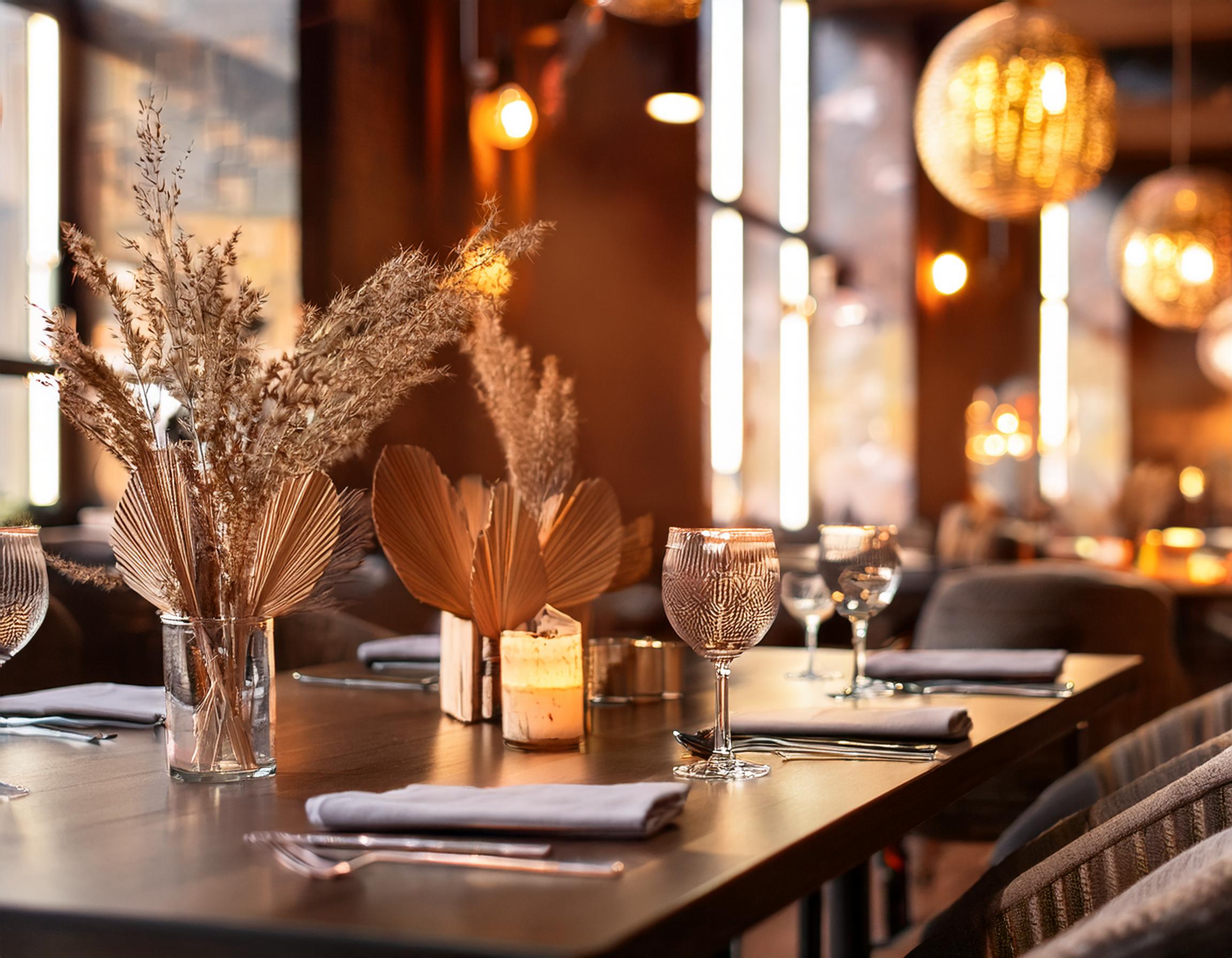 Angenehme-warme-Atmosph-re-in-Restaurants-und-Caf-s-aus-Essen